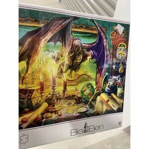 Jigsaw Puzzle 2000 Pieces Nightly Dragon Graphic Completed